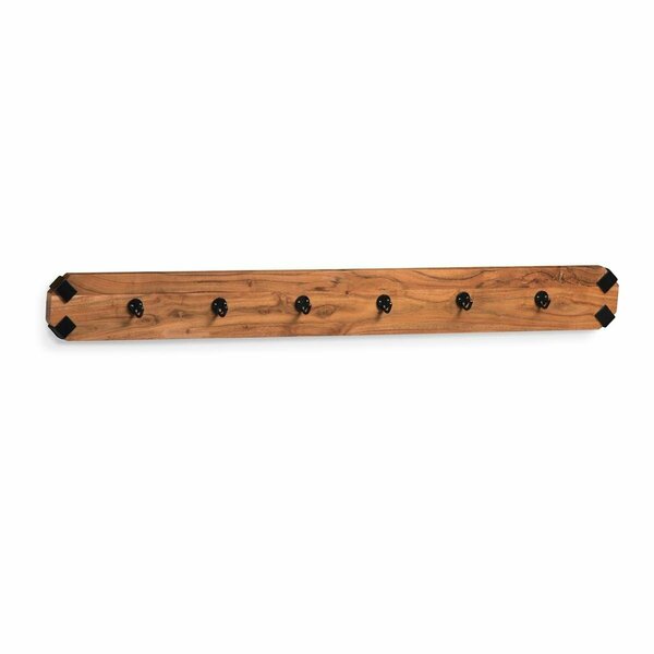 Fondo Ryegate Solid Wood with Metal Wall Coat Hook, Natural FO3232862